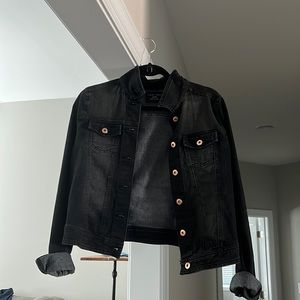 Love Tree Black Denim Jacket  - Medium